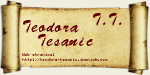 Teodora Tešanić vizit kartica